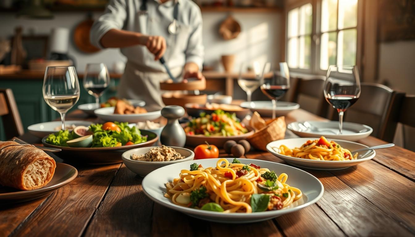 Fresh ingredients for healthy home cooking